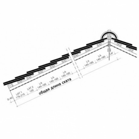 Керамическая черепица BRAAS Опал Антрацит