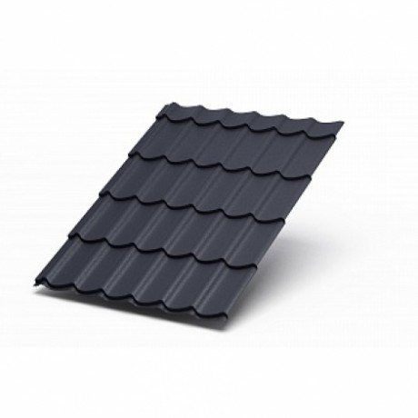 Металлочерепица Монтерра Х, VikingMP E, Zn 180 гр/м², 0.5 мм, цвет: RAL 7024