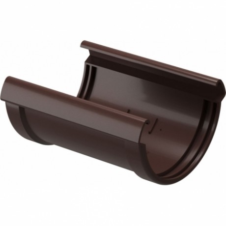 Соединитель желобов Docke Lux Ø141 мм, цвет: Шоколад