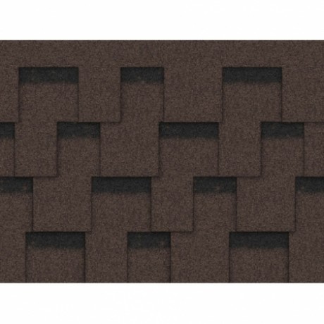 Гибкая черепица Icopal, коллекция Plano Claro, Цвет: Натурально-коричневый