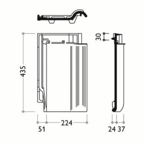 Керамическая черепица BRAAS Рубин 13 V антрацит