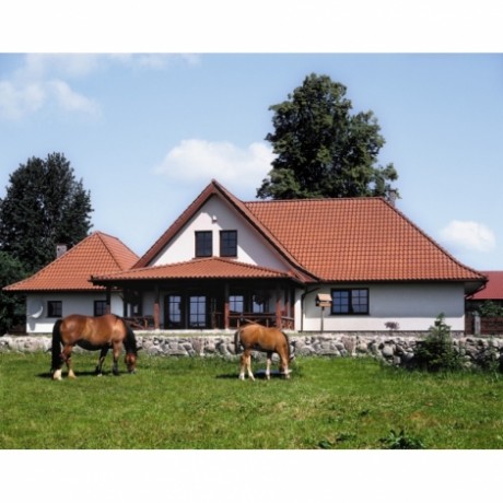 Керамическая черепица BRAAS, Рубин 13 V Цвет: Красная осень