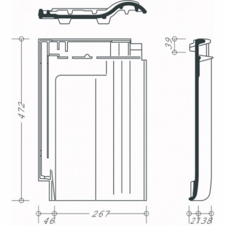 Керамическая черепица Рубин 9 V BRAAS Натуральный красный