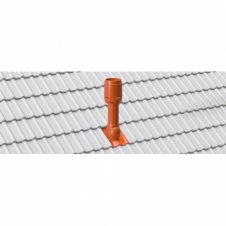 Дефлектор вытяжной вентиляции для волновой черепицы Braas Ø 125/700 мм, цвет: коричневый