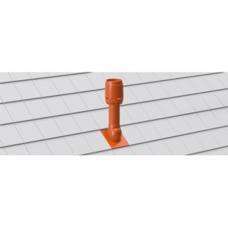 Дефлектор вытяжной вентиляции для плоской черепицы Braas Ø 160/700 мм, цвет: коричневый