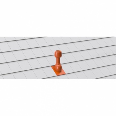 Скатный дефлектор для плоской черепицы Braas Ø 110/500 мм, цвет: вишня