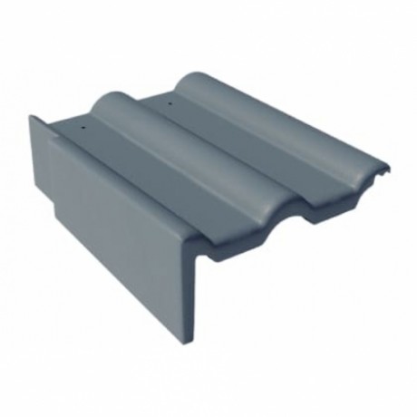 Цементно-песчаная боковая левая черепица Braas Франкфуртская, цвет: Графит