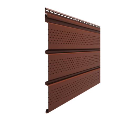 Софит для кровли Docke PREMIUM Т4 с полной перфорацией, Гранат