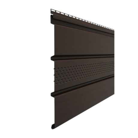 Софит для кровли Docke STANDART Т4 с центральной перфорацией, Шоколад