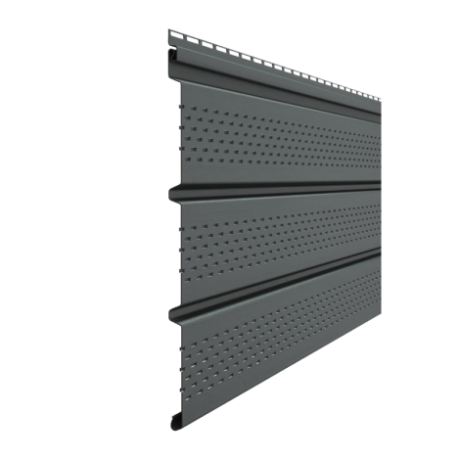 Подшива свесов, софит Docke STANDART Т4 с полной перфорацией, Графит