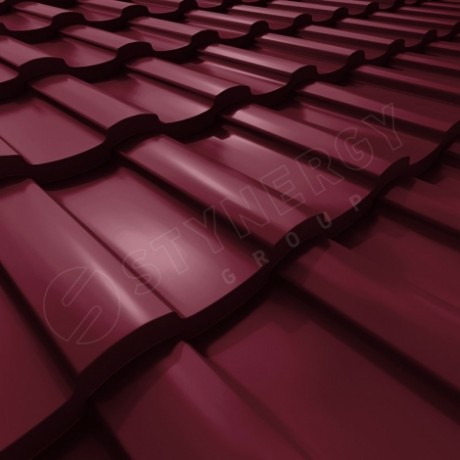 Металлочерепица Stynergy, Stella, Стальной шёлк 0.5mm RAL 3005