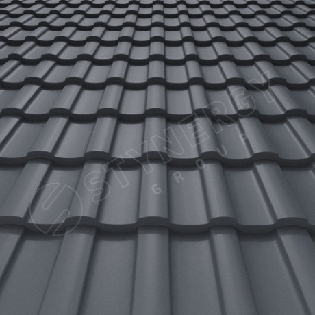 Металлочерепица Stynergy, Stella, Graphite45 0.5mm RAL 7024