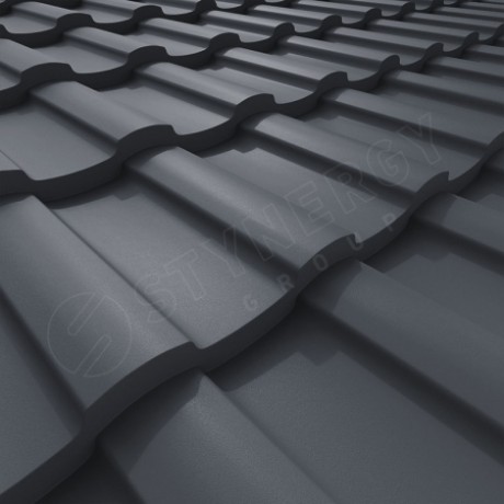 Металлочерепица Stynergy, Stella, Graphite45 0.5mm RAL 7024
