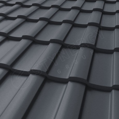 Металлочерепица Stynergy, Stella, Graphite45 0.5mm RAL 7024