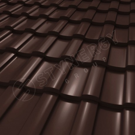 Металлочерепица Stynergy, Stella, Стальной кашемир 0.5mm RAL 8017
