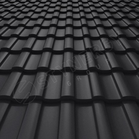 Металлочерепица Stynergy, Stella, Corundum50 матовый 0.5mm RAL 9005