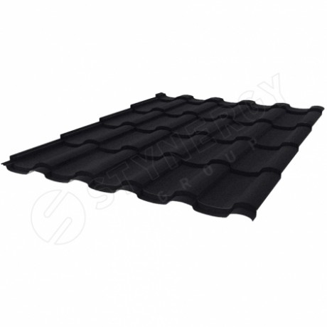 Металлочерепица Stynergy, Stella, Corundum50 матовый 0.5mm RAL 9005