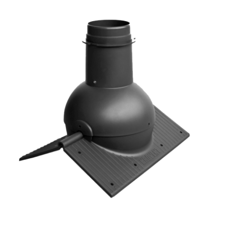 Коньковый элемент Krovent Pipe-Cone серый