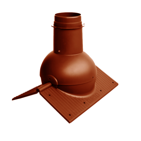 Коньковый элемент Krovent Pipe-Cone кирпично-красный