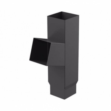 Тройник трубы Galeco STAL2 Ø125/80 мм, цвет: Графит