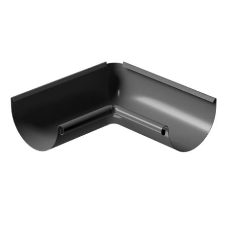 Угол желоба внешний 90°, Docke Stal Premium, Ø125 мм, цвет: графит