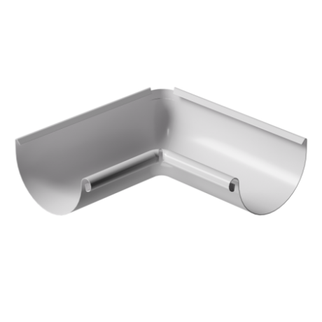 Угол желоба внутренний 90°, Docke Stal Premium, Ø125 мм, цвет: пломбир