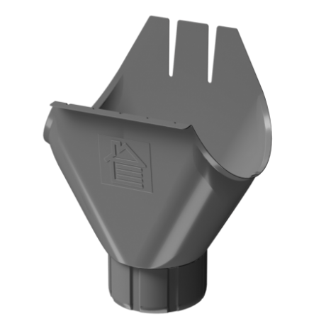 Воронка желоба, Docke Stal Premium, Ø125 мм, цвет: графит