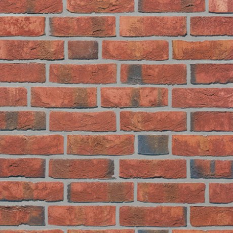 Плитка Roben, ручной формовки,WASSERSTRICH Hellrot-Bunt, 240х71х14 мм