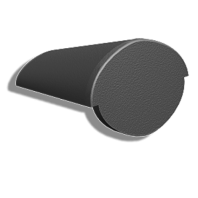 Цементно-песчаная начальная коньковая черепица Kriastak Lite, цвет: неокрашенный черный