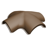 Цементно-песчаная Х-образная черепица Kriastak Lite, цвет: неокрашенный коричневый