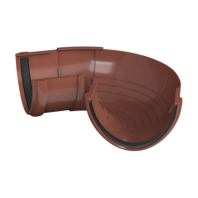 Угол желоба регулируемый Технониколь Ø125 мм, цвет: Красный