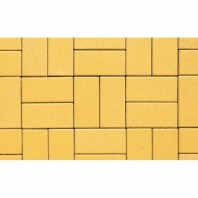Плитка тротуарная Выбор, прямоугольник, гранит, желтый, 200х100х60 мм
