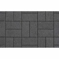 Плитка тротуарная Выбор, прямоугольник, гранит, черный, 200х100х60 мм