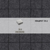 Плитка тротуарная Выбор, квадрат, стоунмикс, 200х200х60 мм,2К.6 Черный