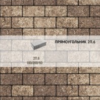 Плитка тротуарная Выбор, прямоугольник, листопад гранит, 200x100x60 мм, 2П.6 Хаски
