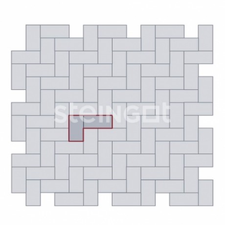 Плитка тротуарная Steingot, прямоугольник, цвет: серый  (полный прокрас), 200х100х60 мм