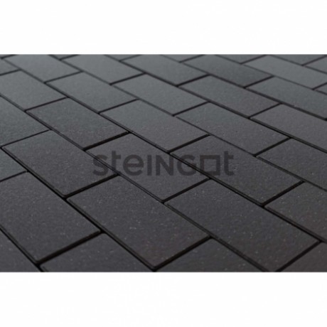 Плитка тротуарная Steingot, прямоугольник, цвет: черный (верхний прокрас, минифаска), 200х100х60 мм