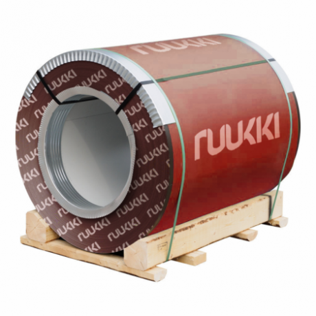 Рулонная сталь Ruukki, 0.5 мм, Polyester Matt Rough, цвет: RR 33